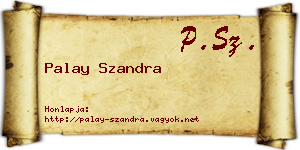 Palay Szandra névjegykártya